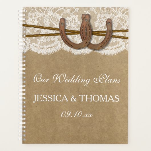 Het Collectie Kraft, Lace en Hoefijzer Wedding Planner (Voorkant)