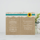 Het Collectie Kraft, Lace & Sunflower - Blauwgroen (Staand voorkant)