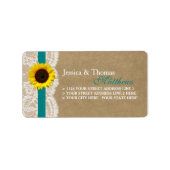 Het Collectie Kraft, Lace & Sunflower - Blauwgroen Etiket (Voorkant)