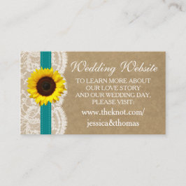 Het Collectie Kraft, Lace & Sunflower - Blauwgroen Informatiekaartje