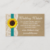 Het Collectie Kraft, Lace & Sunflower - Blauwgroen Informatiekaartje (Voorkant)