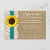 Het Collectie Kraft, Lace & Sunflower - Blauwgroen Informatiekaartje (Voorkant)