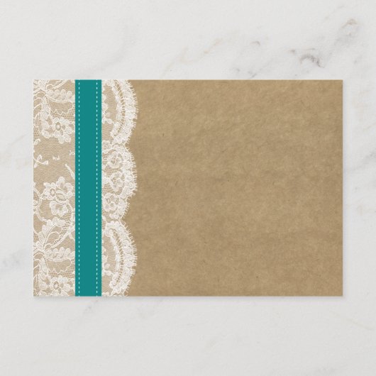 Het Collectie Kraft, Lace & Sunflower - Blauwgroen Informatiekaartje (Achterkant)