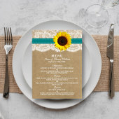 Het Collectie Kraft, Lace & Sunflower - Blauwgroen Menu