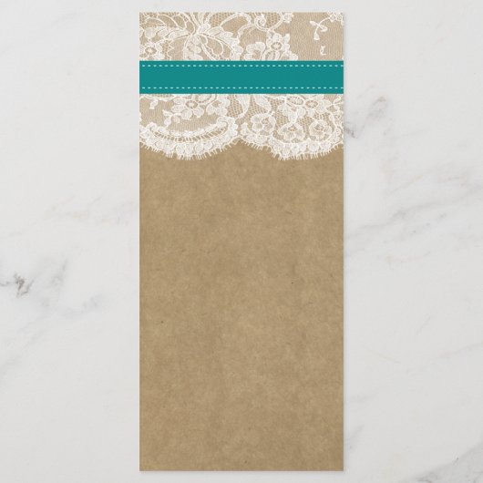 Het Collectie Kraft, Lace & Sunflower - Blauwgroen Menu (Achterkant)