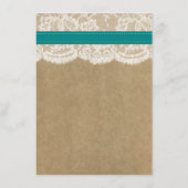 Het Collectie Kraft, Lace & Sunflower - Blauwgroen Menu (Achterkant)