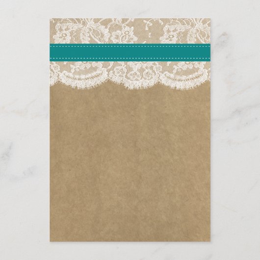 Het Collectie Kraft, Lace & Sunflower - Blauwgroen Menu (Achterkant)