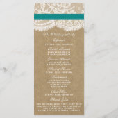 Het Collectie Kraft, Lace & Sunflower - Blauwgroen Programmakaart (Achterkant)