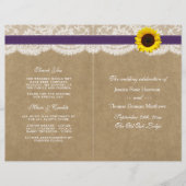 Het Collectie Kraft, Lace & Sunflower - Paars (Voorkant)