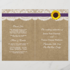 Het Collectie Kraft, Lace & Sunflower - Paars