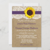 Het Collectie Kraft, Lace & Sunflower - Paars Kaart (Voorkant)