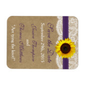 Het Collectie Kraft, Lace & Sunflower - Paars Magneet (Horizontaal)