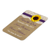 Het Collectie Kraft, Lace & Sunflower - Paars Magneet (Linkerzijde)