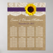 Het Collectie Kraft, Lace & Sunflower - Paars Poster (Voorkant)