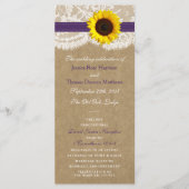 Het Collectie Kraft, Lace & Sunflower - Paars Programmakaart (Voorkant)