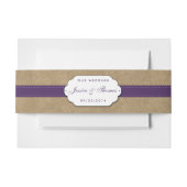 Het Collectie Kraft, Lace & Sunflower - Paars Uitnodigingen Wikkel (Voorkant Voorbeeld)