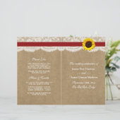 Het Collectie Kraft, Lace & Sunflower - Rood (Staand voorkant)