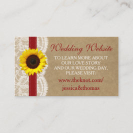 Het Collectie Kraft, Lace & Sunflower - Rood Informatiekaartje