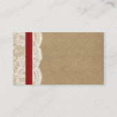 Het Collectie Kraft, Lace & Sunflower - Rood Informatiekaartje (Achterkant)