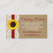 Het Collectie Kraft, Lace & Sunflower - Rood Informatiekaartje (Voorkant)