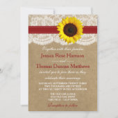 Het Collectie Kraft, Lace & Sunflower - Rood Kaart (Voorkant)