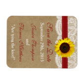 Het Collectie Kraft, Lace & Sunflower - Rood Magneet (Horizontaal)