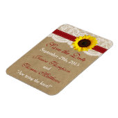 Het Collectie Kraft, Lace & Sunflower - Rood Magneet (Linkerzijde)