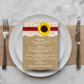 Het Collectie Kraft, Lace & Sunflower - Rood Menu