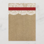 Het Collectie Kraft, Lace & Sunflower - Rood Menu (Achterkant)