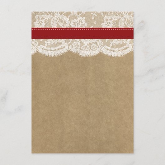 Het Collectie Kraft, Lace & Sunflower - Rood Menu (Achterkant)