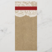 Het Collectie Kraft, Lace & Sunflower - Rood Menu (Achterkant)