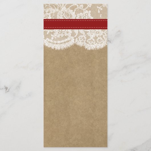 Het Collectie Kraft, Lace & Sunflower - Rood Menu (Achterkant)