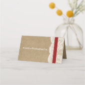 Het Collectie Kraft, Lace & Sunflower - Rood Plaatskaartje (Achterkant)