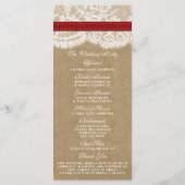 Het Collectie Kraft, Lace & Sunflower - Rood Programmakaart (Achterkant)