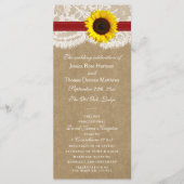 Het Collectie Kraft, Lace & Sunflower - Rood Programmakaart (Voorkant)