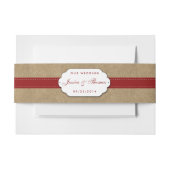 Het Collectie Kraft, Lace & Sunflower - Rood Uitnodigingen Wikkel (Voorkant Voorbeeld)