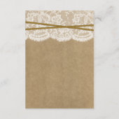 Het Collectie Kraft, Lace & Sunflower Wedding Informatiekaartje (Achterkant)