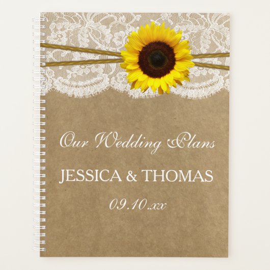 Het Collectie Kraft, Lace & Sunflower Wedding Planner (Voorkant)