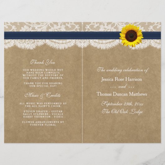 Het Collectie Kraft, Lace & Sunflower - Zeemacht (Voorkant)