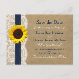 Het Collectie Kraft, Lace & Sunflower - Zeemacht Aankondigingskaart