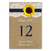 Het Collectie Kraft, Lace & Sunflower - Zeemacht Kaart (Voorkant)