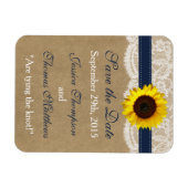 Het Collectie Kraft, Lace & Sunflower - Zeemacht Magneet (Horizontaal)