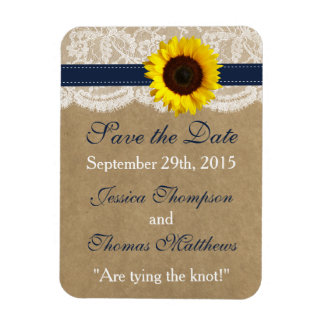 Het Collectie Kraft, Lace & Sunflower - Zeemacht Magneet