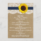 Het Collectie Kraft, Lace & Sunflower - Zeemacht Menu (Voorkant)