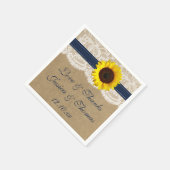 Het Collectie Kraft, Lace & Sunflower - Zeemacht Servetten (Hoek)