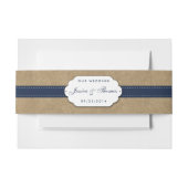 Het Collectie Kraft, Lace & Sunflower - Zeemacht Uitnodigingen Wikkel (Voorkant Voorbeeld)