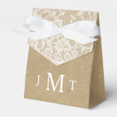 Het Collectie Kraft & Lace Wedding Bedankdoosjes (Voorkant Zijde)