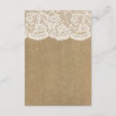 Het Collectie Kraft & Lace Wedding Informatiekaartje (Achterkant)