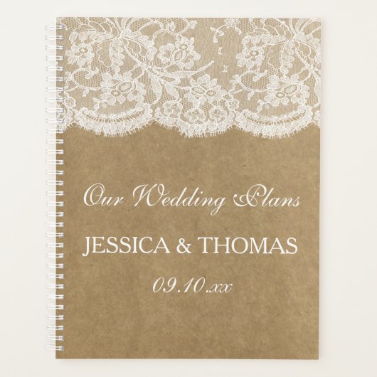 Het Collectie Kraft & Lace Wedding Planner (Voorkant)