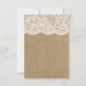 Het Collectie Kraft & Lace Wedding RSVP Kaartje (Achterkant)